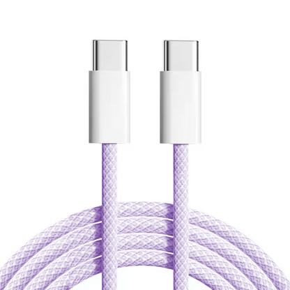 60W USB-C Fast Charging Braided Cable (6 Colours)